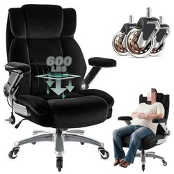 New 600LBS Heavy Duty Office Chair with 5D Flip Arms