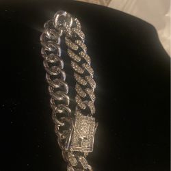 SS Cuban Ice Out Bracelet