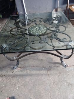 Glass center table
