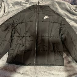 Nike Puffer Jacket With Hoodie Men Large 