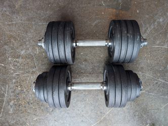 Adjustable Weight Dumbbell Set of 42.5pounds with Spinlock Collars