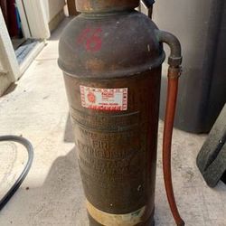 Antique Brass Fire Extinguisher