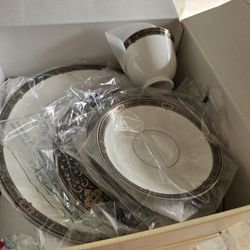 4 Sets Of Lenox Vintage Jewel China- Brand New In Boxes