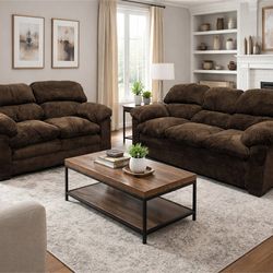 New chocolate sofa and loveseat - SIL collection