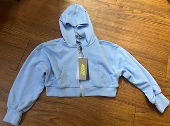 Super Cropped Hoodie, Girl's Cut Out Super Cropped Hoodie Long Sleeve Drawstring Hoodie Hooded Sweatshirt Pullover Active Top Crop Top Hoodies for Gir