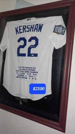 Kershaw signed 2020 Dodger Championship Jersey