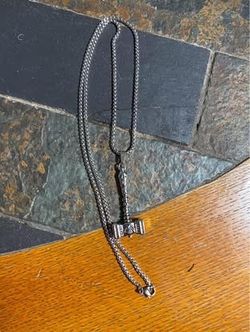 Stainless Steel Norse Viking Thors Hammer Mjolnir Pendant and Necklace 23.5 Inches