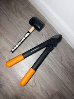 Fiskars Loppers and The Hundreds Rubber Mallet