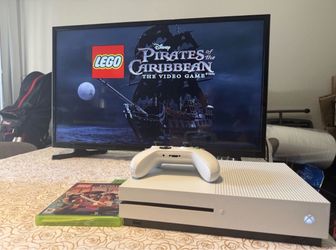 Microsoft Xbox One S 500GB White Console + Wireless Controller HDMI Power Tested