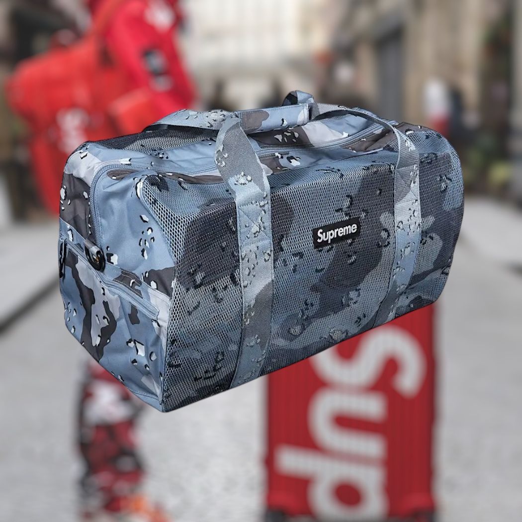 Supreme Big Duffle Bag Blue Camo