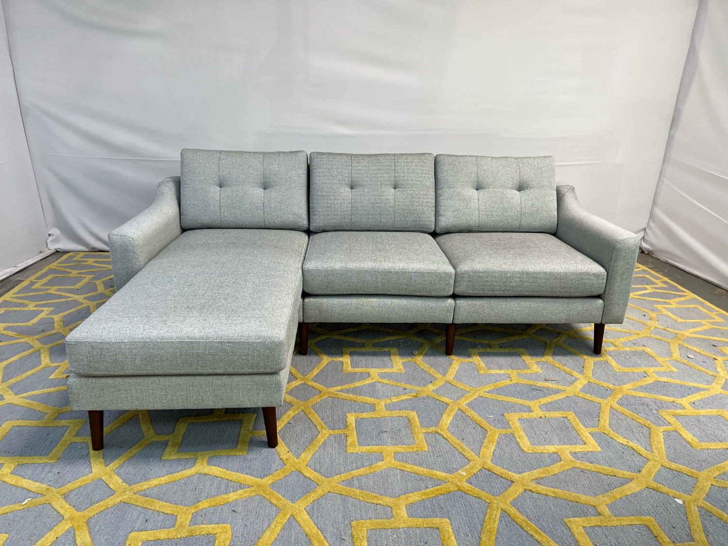 ( Delivery Available ) Burrow Nomad Light Gray Sectional Couch