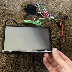 sony double din stereo with wiring harness