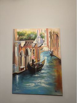 Oil painting Venice art signed by the artist