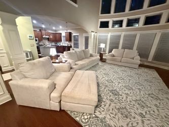 Four Piece White Sofa Set