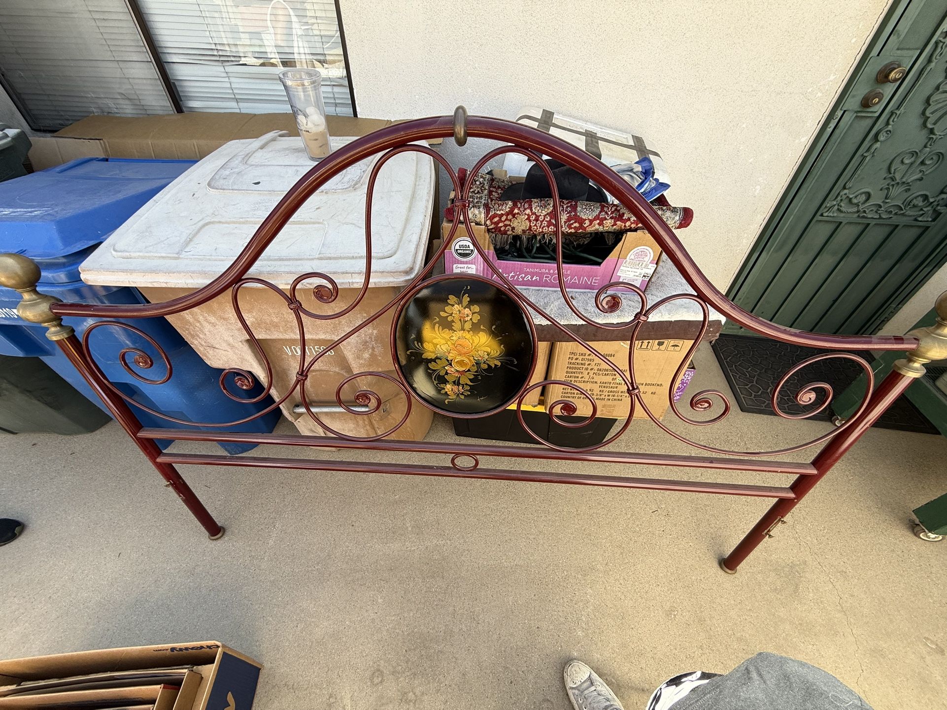King Size Bed Frame! Hand Painted! 🔥