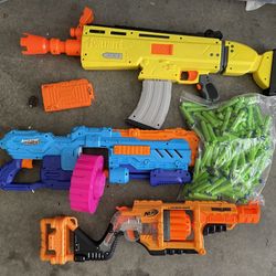 Nerf gun set of 3 
