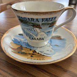 Coffee Cup & Saucer Niagara Falls Canada - made of china 
