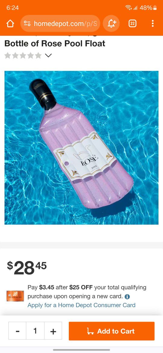 Bottle of Rosé Swimming Pool Float
