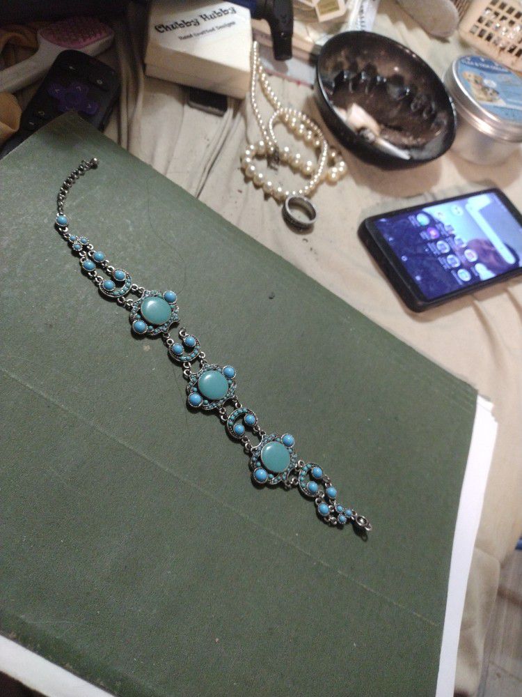 Turquoise/Silver Women's Bracelet 