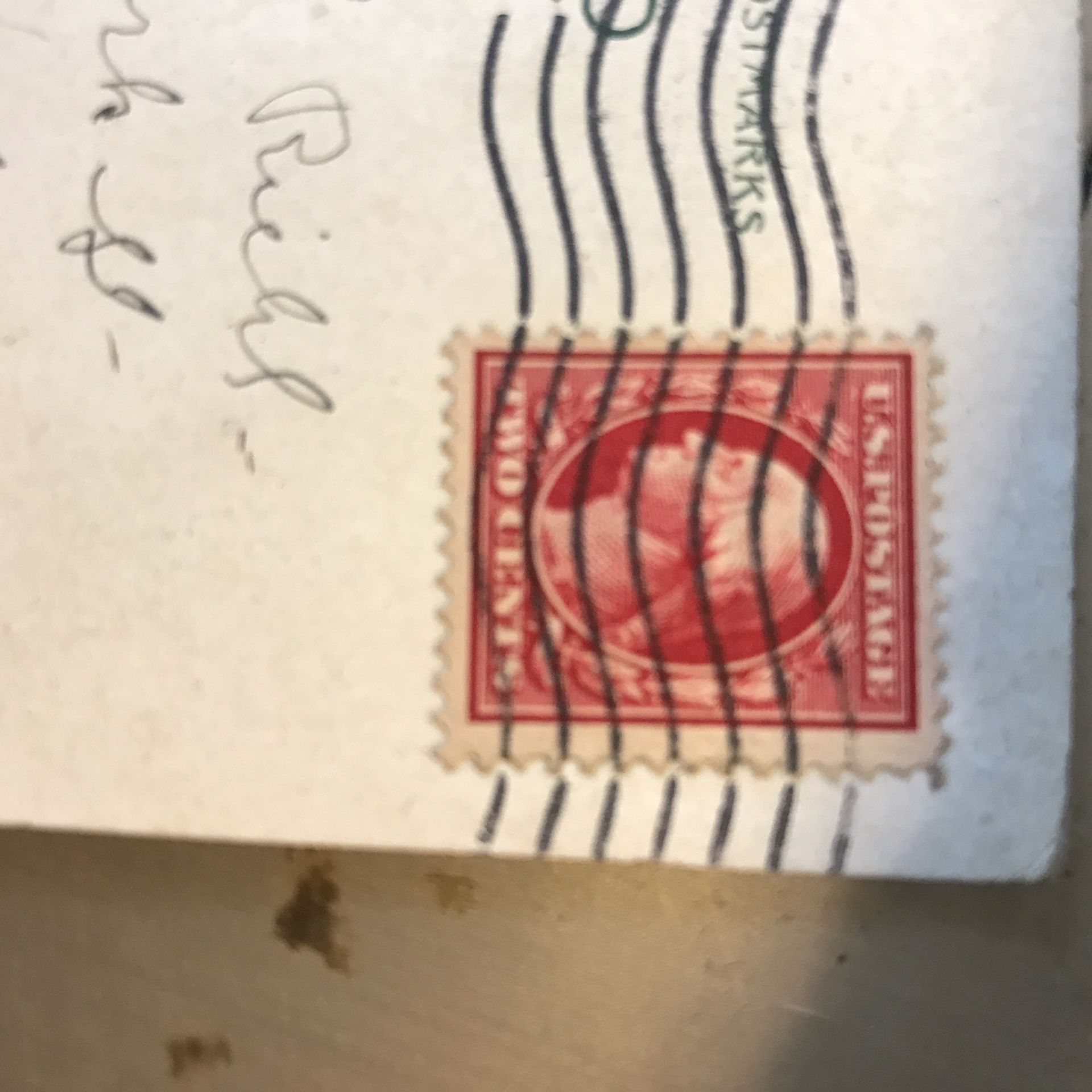Red Washington Two Cent Stamp 1912