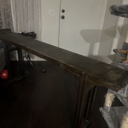 wooden bench table