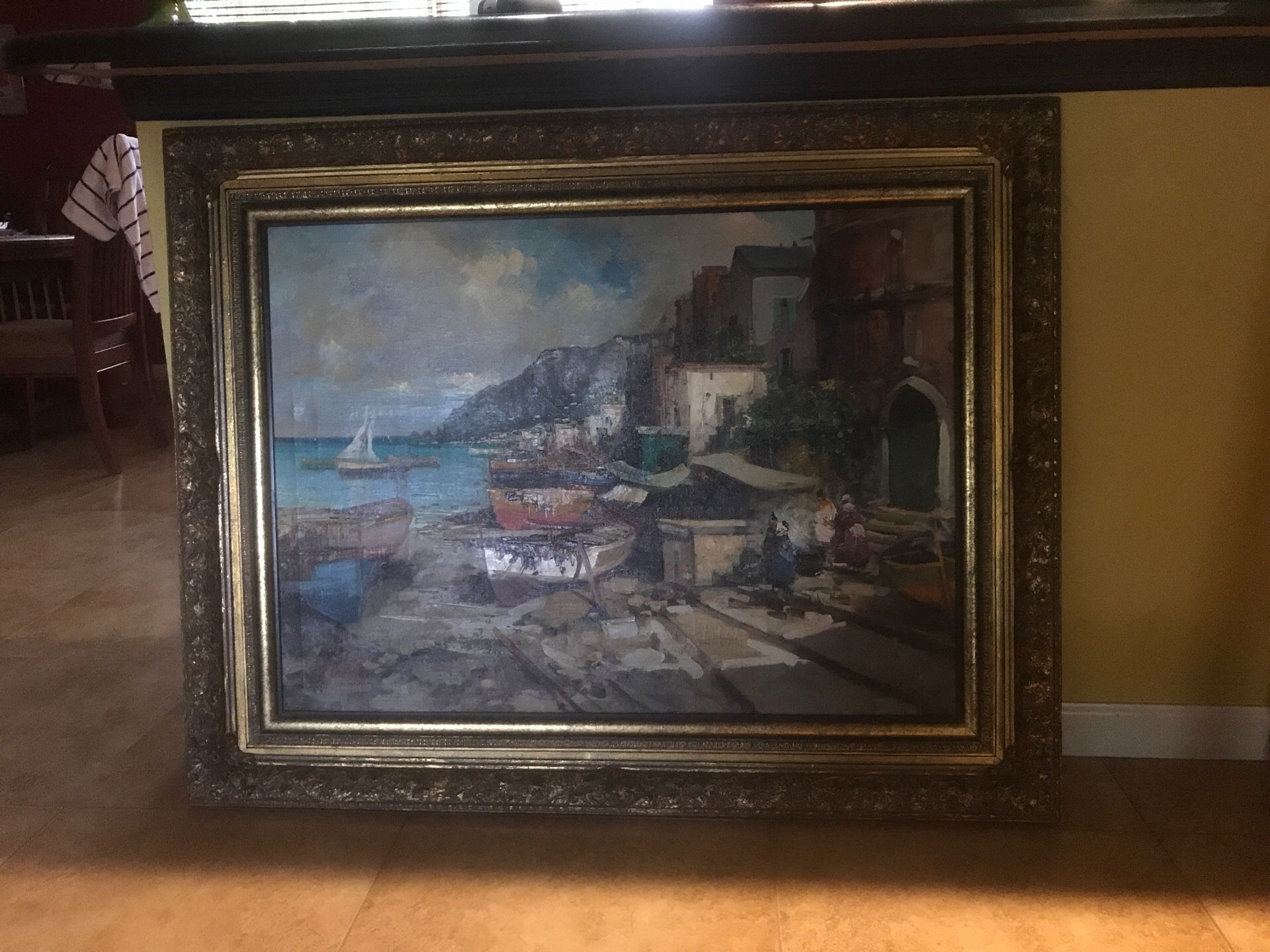 Italy By The Sea Canvas Painting