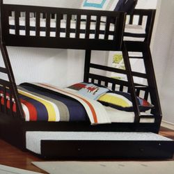 Twin Over Full Bunk Bed On Sale( Trundle & Mattress Not Included) 