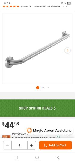 Stainlees steel grab bar