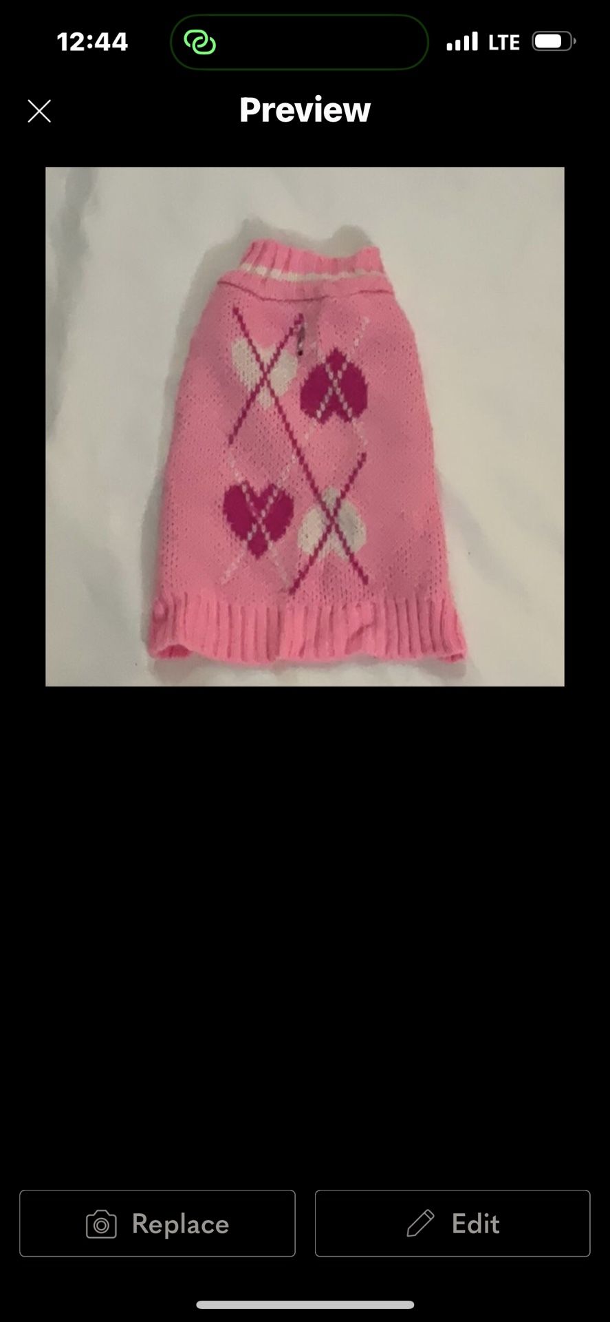 Pink Puppy Argyle Sweater Small Breeds