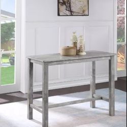 Brand New Threshold Counter Height Pub Table Gray Wash 