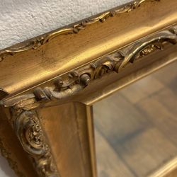 Antique Gold Gilt Mirror/ 23x26