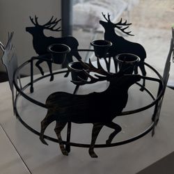 Antique Deer Candle Holder 