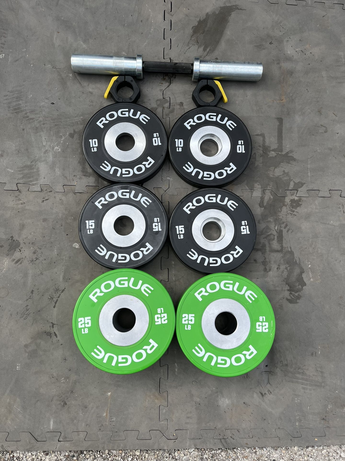 Rogue Loadable Dumbell with Plates & Clips. Retails for $580 + Tax & Shipping. Only $425!