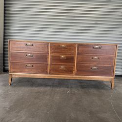 Vintage Lane walnut dresser 70”