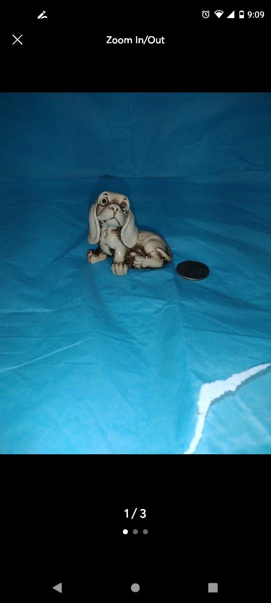 Vintage Ceramic Basset Hound Dog Figurine