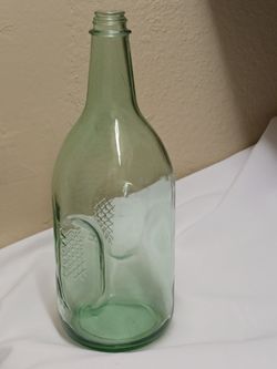 LARGE GREEN GLASS BOTTLE