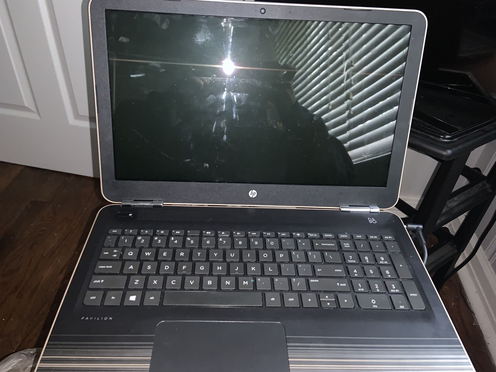 HP laptop with case and charger