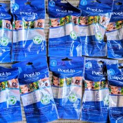 Pop Up Wipes 100% Natural compressed cotton towels Kids Pets Travel