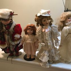 Various Porcelain dolls