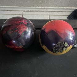 2 Bowling Balls One It’s Gem The Other Ebonite