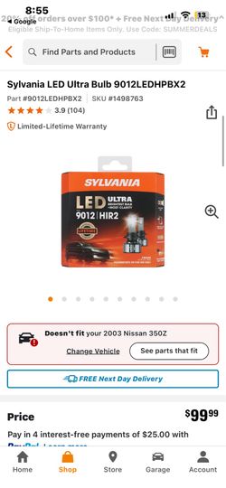 sylvania 9012 led ultra bulbs
