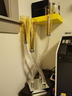 Glass table lamp