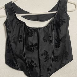 SHEIN Halter Top Black Corset