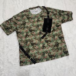 New large Dino dinosaur camo t shirt jersey IHR rave raver festival outfit men’s