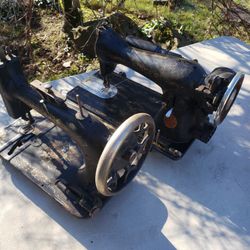 Antique Singer And New Home Sewing Machine 