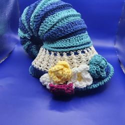 Garden Snail Hat With Flowers 