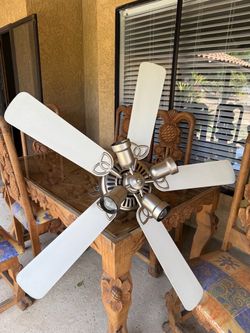 💥GREAT DEAL!!💥 Ceiling Fan with 4-Light Kit - Brushed Nickel (Read Description)