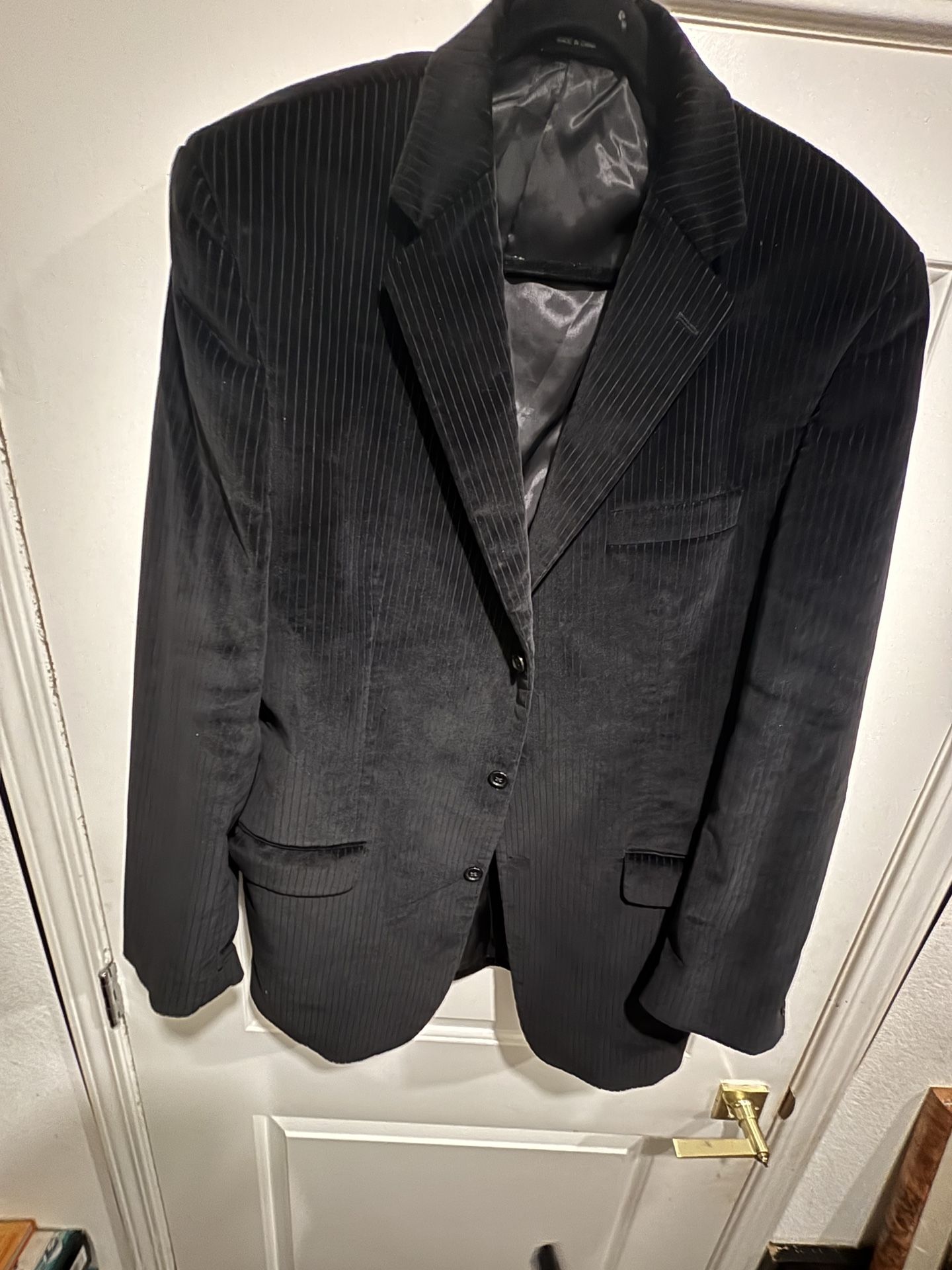  Calvin Klein mens Cotton Corduroy black Jacket Blazer 44large