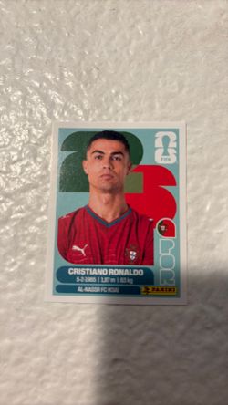 Panini stickers Cristiano Ronaldo and two Lionel Messi
