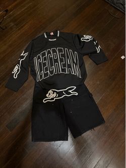 BBC ice cream set shirt and denim shorts